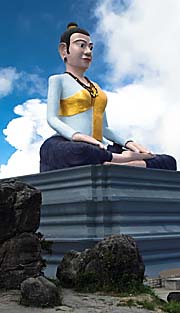 Female Buddha Statue at the Black Palace / Bokor Mountain by Asienreisender